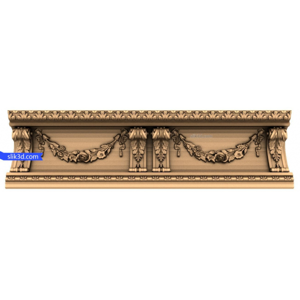 Exquisite 3D STL Decorative Frieze for CNC Router