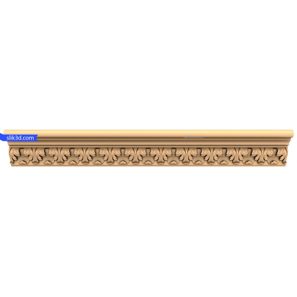 Classic Acanthus Cornice STL Model for CNC Classic Acanthus Cornice STL Model for CNC