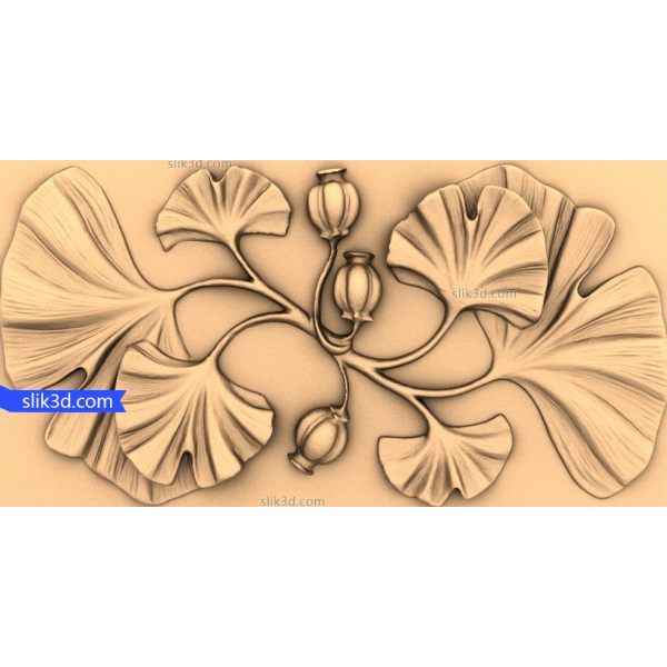Ginkgo Harmony 3D STL Model for CNC Woodworking