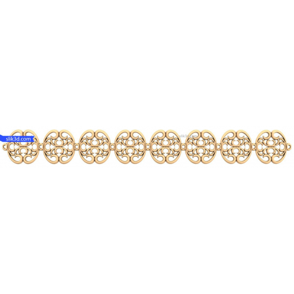 โมเดล 3D STL ของ Ornate Filigree Border สำหรับ CNC