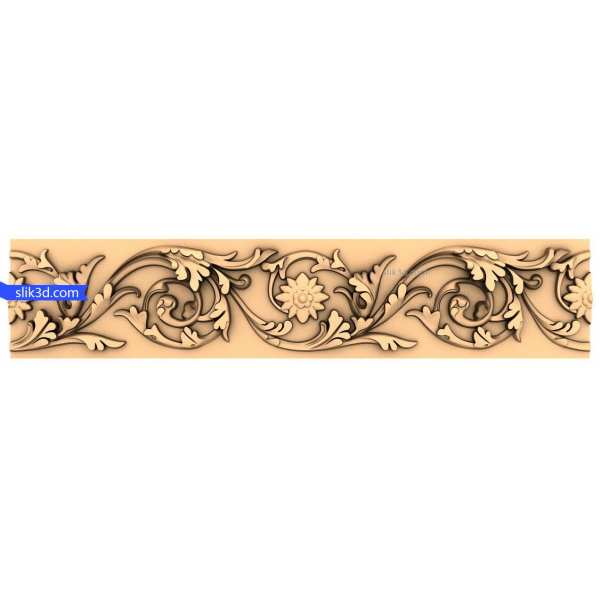 Floral Elegance 3D STL Model for CNC Router Floral Elegance 3D STL Model for CNC Router