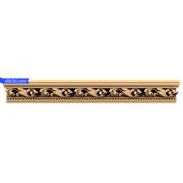 Elegance Flora Cornice 3D STL Model for CNC Elegance Flora Cornice 3D STL Model for CNC