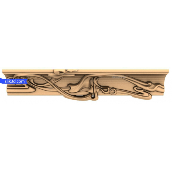 Flow Elegance Cornice 3D STL model pro CNC