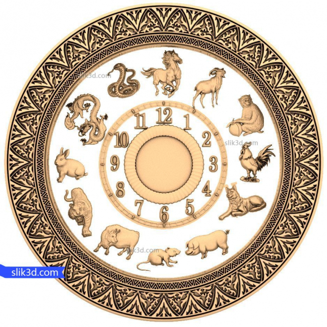 Watch "signs of the Zodiac" | STL - 3D model for CNC