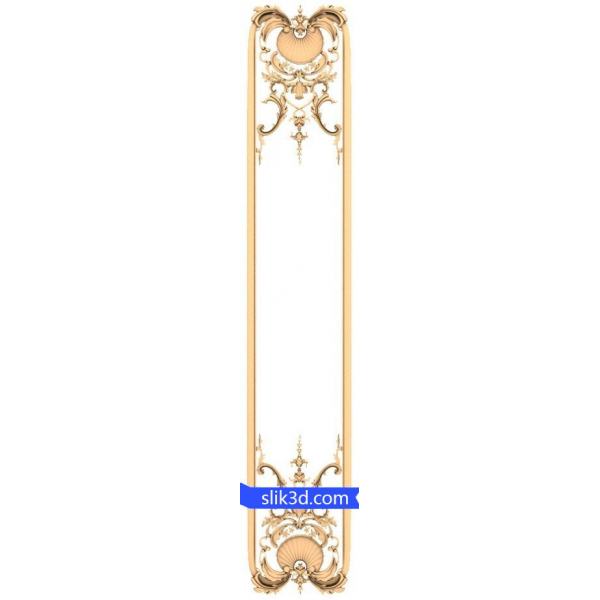 Zdobený barokní rám STL model Zdobený barokní rám STL model