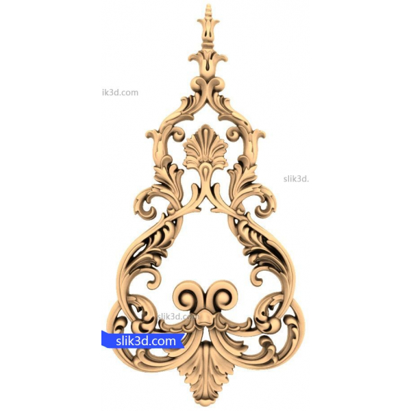 Ornate Flourish 3D STL Model for CNC & 3D Printing