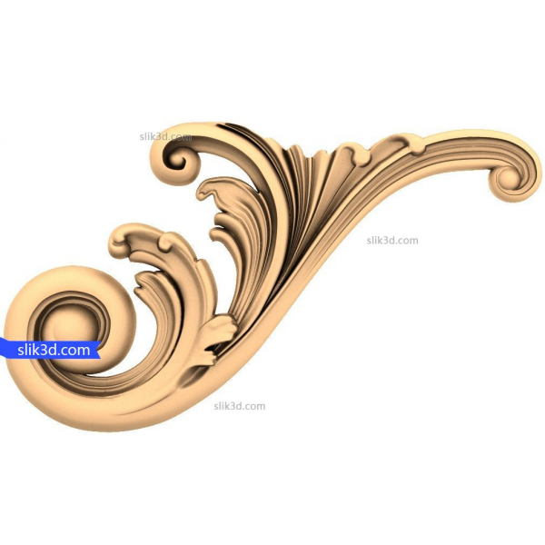 Ornate Acanthus Leaf 3D Model for CNC Projects Ornate Acanthus Leaf 3D Model for CNC Projects