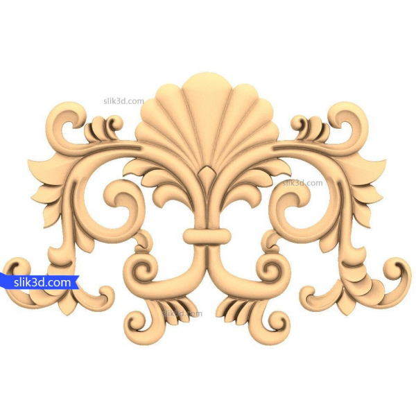 โมเดล 3 มิติ Ornate Fleur Flourish สำหรับ CNC โมเดล 3 มิติ Ornate Fleur Flourish สำหรับ CNC