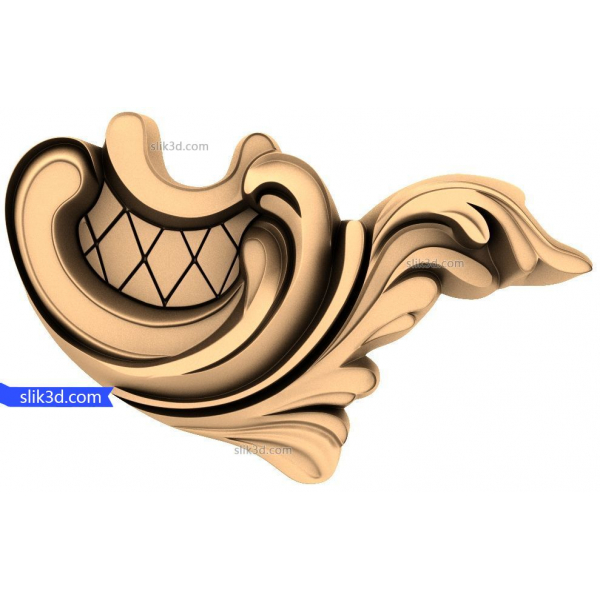 Baroque Flourish - Elegant 3D STL Model for CNC