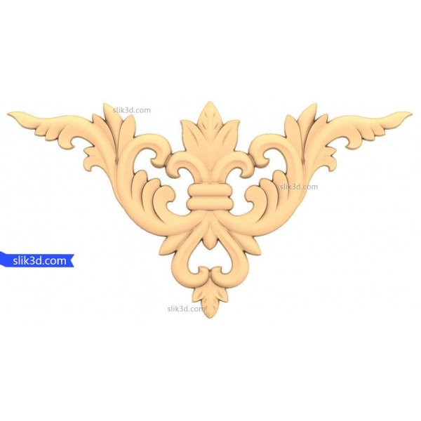 Majestätische Fleur-de-Lis: Dekoratives 3D-Dekormodell Majestätische Fleur-de-Lis: Dekoratives 3D-Dekormodell