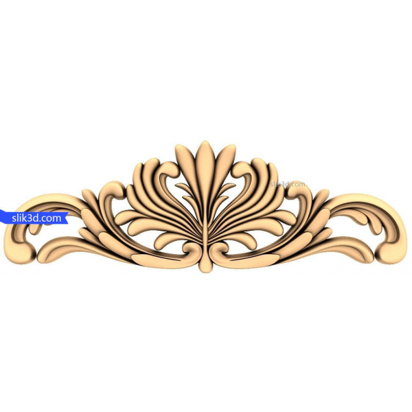 Baroque Flourish 3D STL Model for CNC Routers Baroque Flourish 3D STL Model for CNC Routers