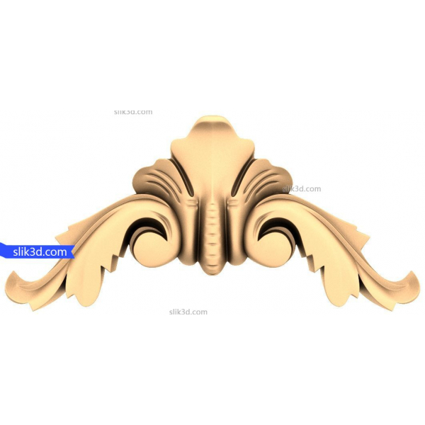 Graceful Acanthus Ornament 3D STL Model