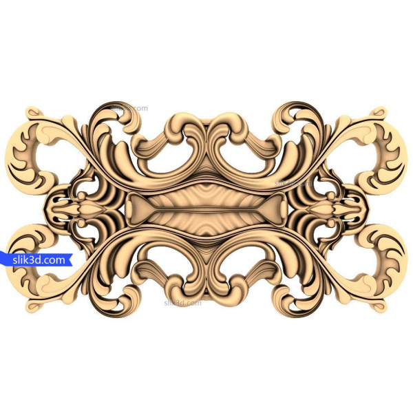 Barok Ornamentation 3D STL Model til CNC Barok Ornamentation 3D STL Model til CNC