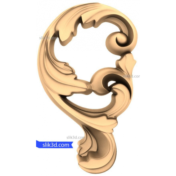 適用於 CNC 的優雅漩渦裝飾品 3D STL 模型 適用於 CNC 的優雅漩渦裝飾品 3D STL 模型