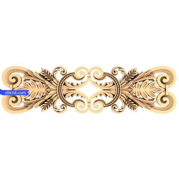 Majestátní barokní ornament - 3D STL model pro CNC a 3D tisk Majestátní barokní ornament - 3D STL model pro CNC a 3D tisk