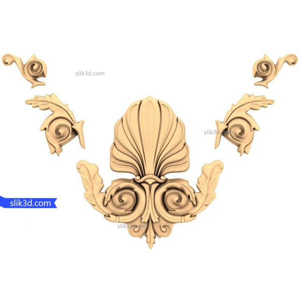 Royal Scrollwork Set 3D STL Model for CNC Royal Scrollwork Set 3D STL Model for CNC