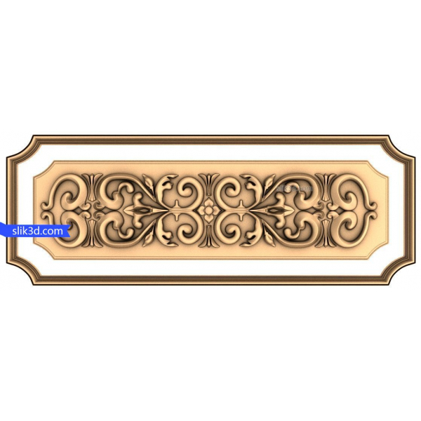 Elegant Arabesque Panel - 3D STL Model for CNC