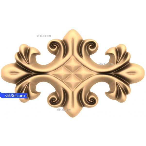 Barok Elegance Decor 3D STL Model til CNC