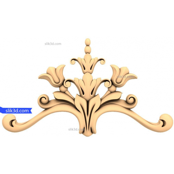 Florale Eleganz 3D STL Modell für CNC-Schnitzerei Florale Eleganz 3D STL Modell für CNC-Schnitzerei