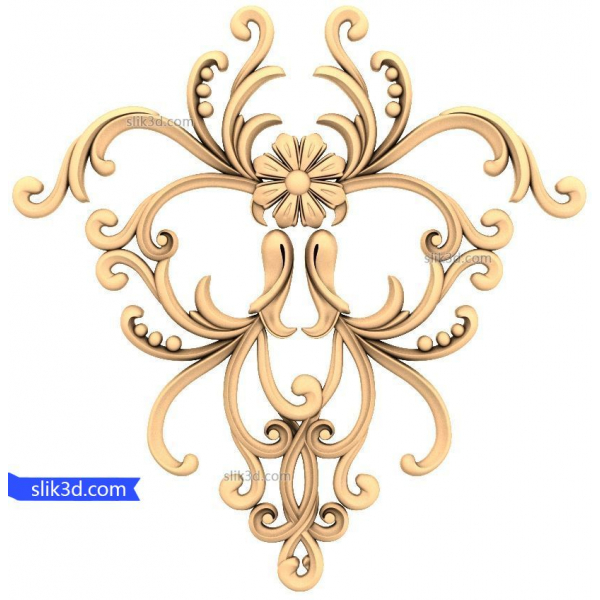 Floral Elegance 3D skraut STL líkan fyrir CNC Floral Elegance 3D skraut STL líkan fyrir CNC