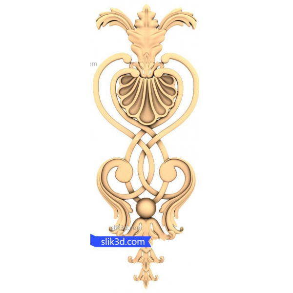 Regal Shell Flourish 3D STL Model for CNC Regal Shell Flourish 3D STL Model for CNC