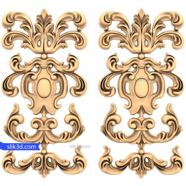 Baroque Elegance 3D STL Model for CNC Router Baroque Elegance 3D STL Model for CNC Router