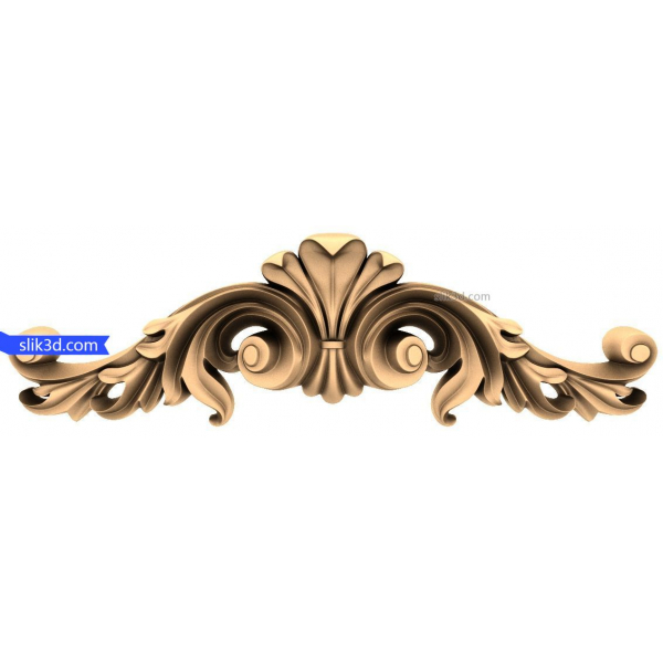 Ornate Acanthus Flourish 3D STL Model Ornate Acanthus Flourish 3D STL Model