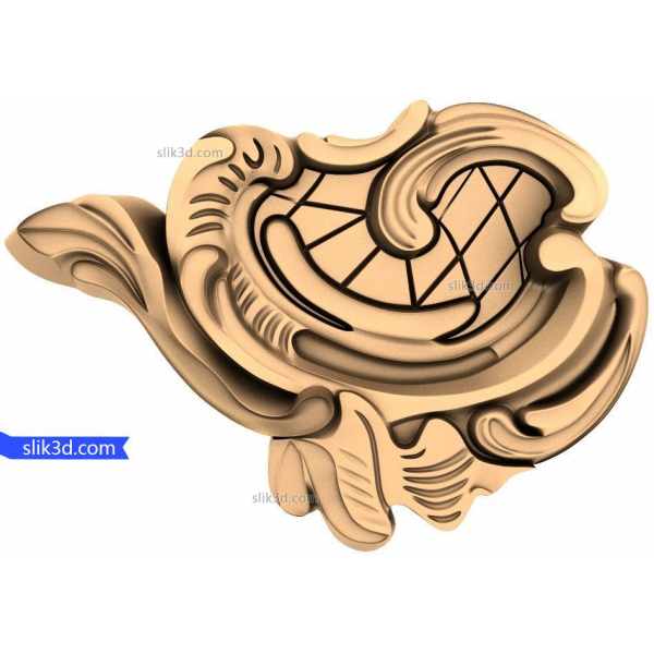 Ornate Floral Relief 3D Model Ornate Floral Relief 3D Model