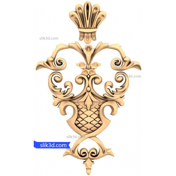 Regal Flourish 3D STL Model for CNC Regal Flourish 3D STL Model for CNC