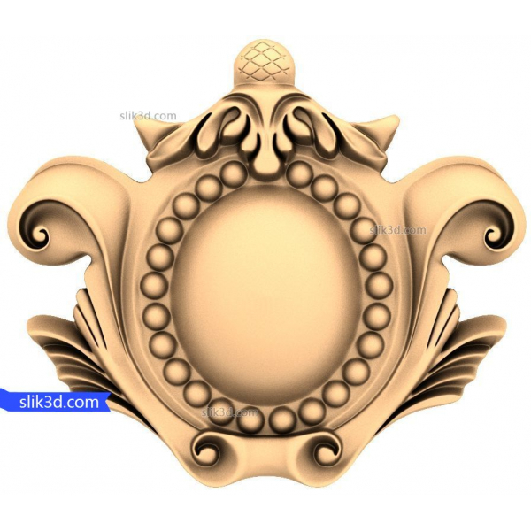 Majestätisches Rokoko-Ornament 3D STL Modell für CNC Majestätisches Rokoko-Ornament 3D STL Modell für CNC
