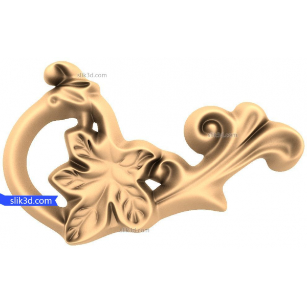 Leafy Flourish 3D STL-model til CNC- og 3D-print