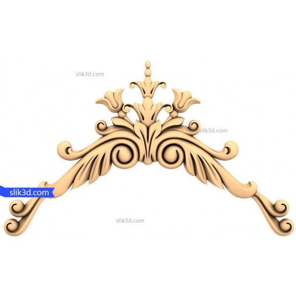 Ornate Crest Flourish 3D Model for CNC and 3D Printing Ornate Crest Flourish 3D Model for CNC and 3D Printing