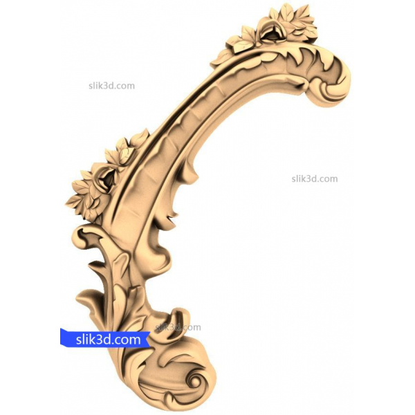 Floral Elegance Bracket 3D STL Model for CNC Floral Elegance Bracket 3D STL Model for CNC
