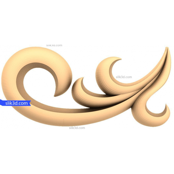 用於 CNC 和 3D 列印的優雅漩渦 3D 模型 用於 CNC 和 3D 列印的優雅漩渦 3D 模型