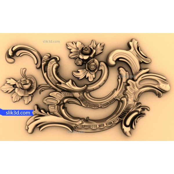 Floral Elegance 3D STL Model for CNC and 3D Printing Floral Elegance 3D STL Model for CNC and 3D Printing