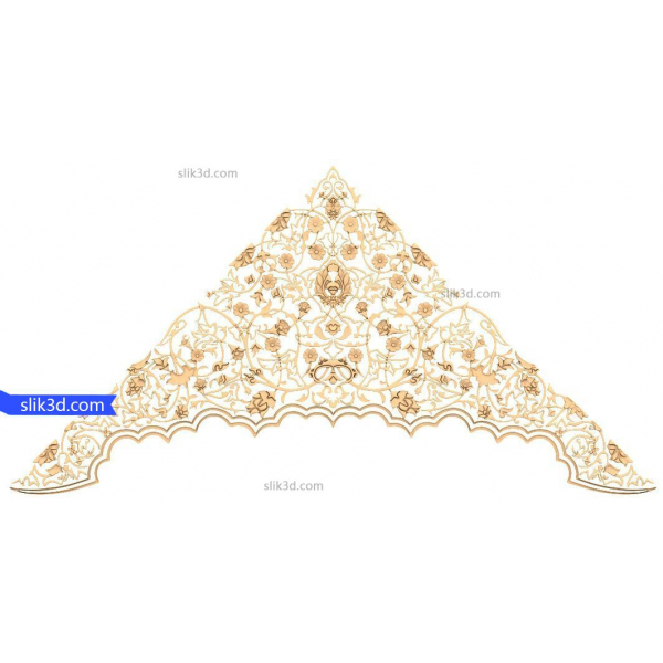 Floral Elegance Arch - Dekorativ 3D STL-model til CNC