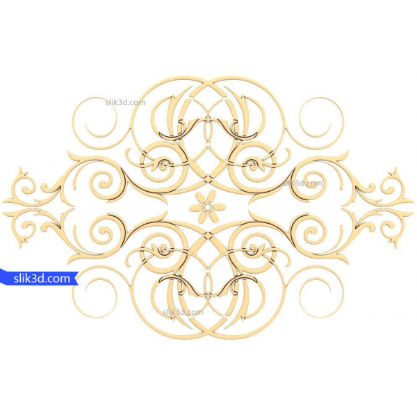 Majestic Swirl Ornament 3D STL model pro CNC