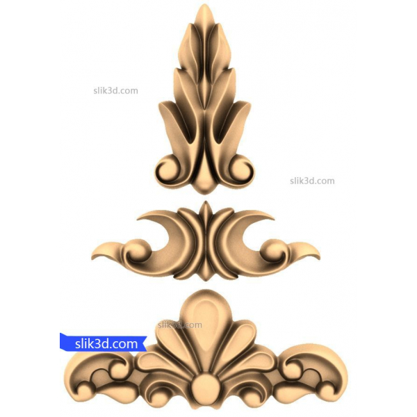 Harmony Flourishes Set 3D STL Model for CNC Harmony Flourishes Set 3D STL Model for CNC