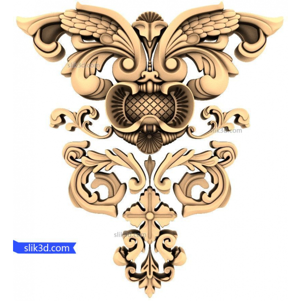 Udsøgt 3D STL dekorativt panel til CNC