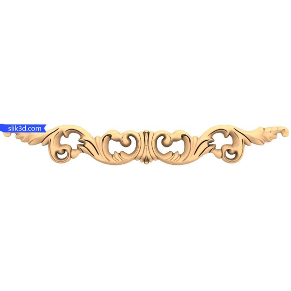 Baroque Elegance Decorative Panel 3D Model Baroque Elegance Decorative Panel 3D Model