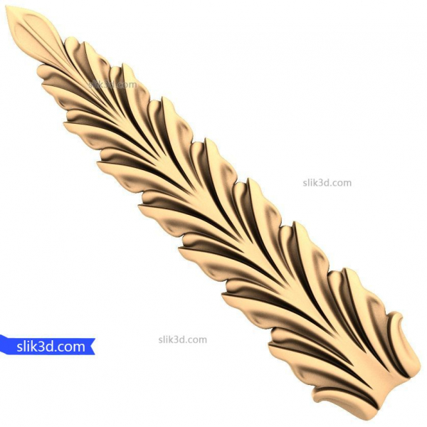 Elegantes Akanthusrelief - 3D STL Modell für CNC Elegantes Akanthusrelief - 3D STL Modell für CNC