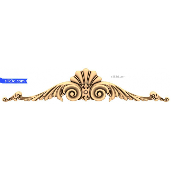 Barocke Eleganz Ornament 3D STL Modell für CNC Barocke Eleganz Ornament 3D STL Modell für CNC