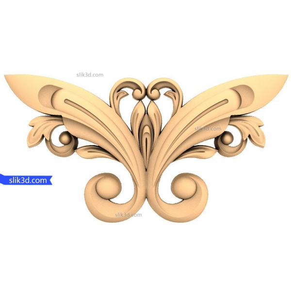 Ornate Flourish 3D STL Model for CNC Ornate Flourish 3D STL Model for CNC