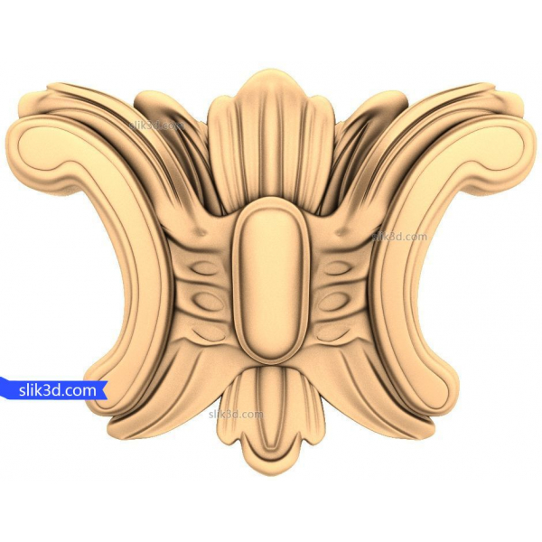 Regal Flourish 3D Model for CNC and 3D Printing Regal Flourish 3D Model for CNC and 3D Printing