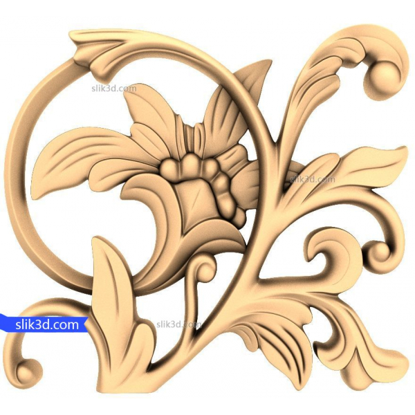 Exquisite Floral Grace 3D STL Model for CNC Exquisite Floral Grace 3D STL Model for CNC