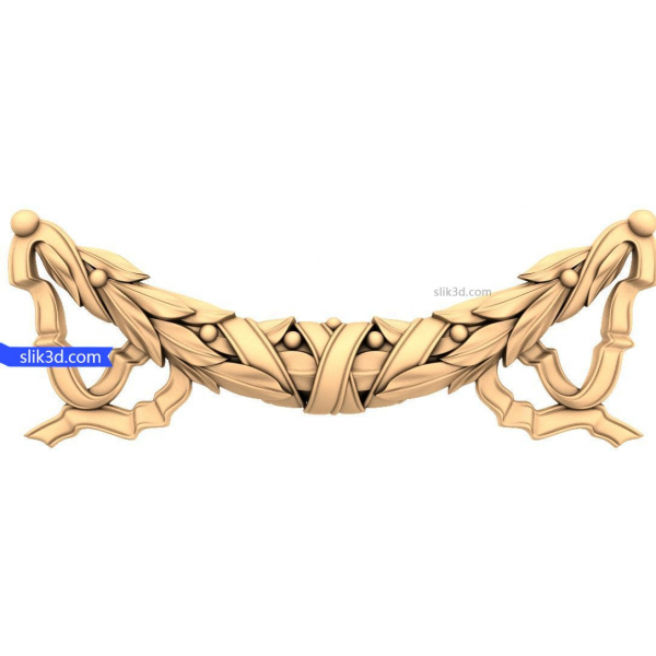 Vine Leaf Garland 3D STL Model for CNC Woodworking Vine Leaf Garland 3D STL Model for CNC Woodworking