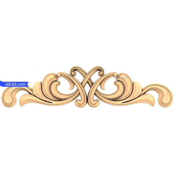 Ornate Floral Scroll - 3D STL Model til CNC Router Ornate Floral Scroll - 3D STL Model til CNC Router