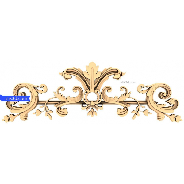 Barokní Flourish Decor 3D STL model pro CNC Barokní Flourish Decor 3D STL model pro CNC