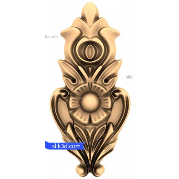 Florales Eleganz-Ornament 3D STL-Modell Florales Eleganz-Ornament 3D STL-Modell