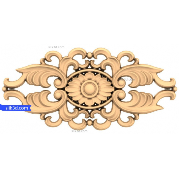 Ornate Floral Medallion 3D STL Model for CNC Ornate Floral Medallion 3D STL Model for CNC